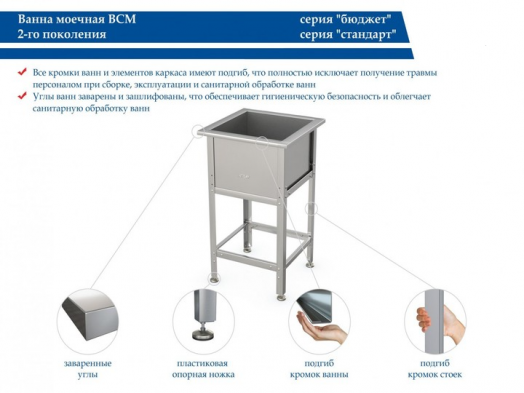 ВАННА ВСМ-С-1.910.430-02 (ВСМ-1/430/1010)