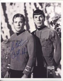 Автографы: Леонард Нимой, Уильям Шетнер. Star Trek / Звездный путь. Редкость
