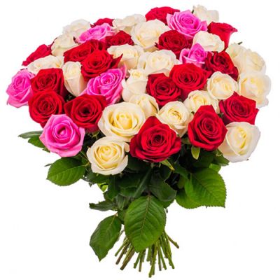 Букет 51 роза микс