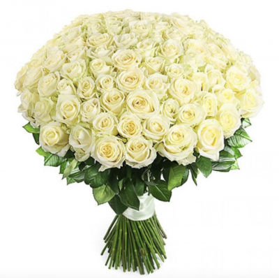 Букет 101 белая роза