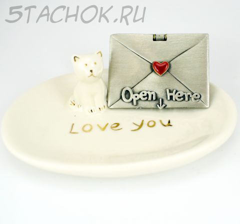 Брошь "Письмо лучшей мамочке" цвет олова (AJC США)