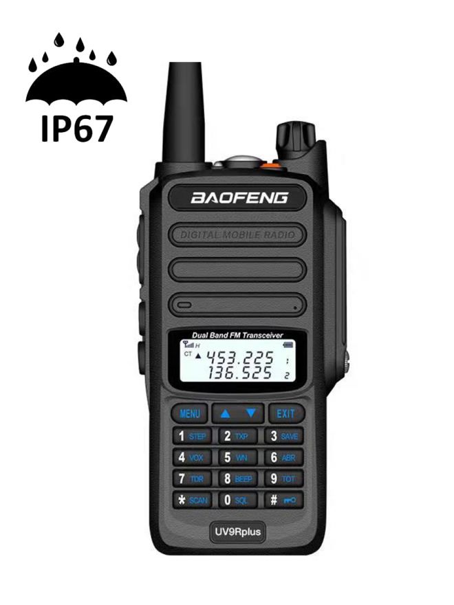 Портативная рация Baofeng UV-9R Plus IP67 8 Ватт с гарнитурой