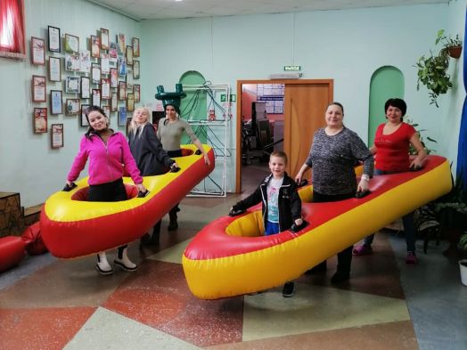 Командный аттракцион лодочка на 2 или 3 игрока