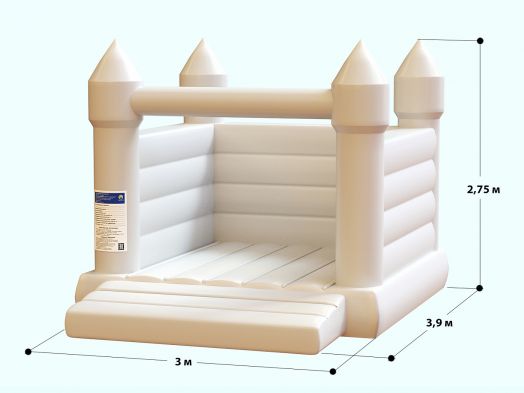 Надувной белый батут