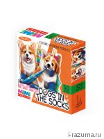 Фигурный деревянный пазл "Dogs in the socks"