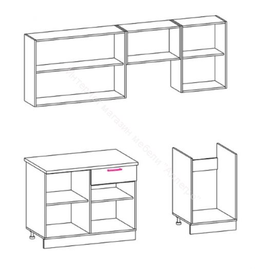 Кухонный гарнитур Риал 2К-108-зеленый 2100