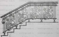 Кованое ограждение крыльца 15