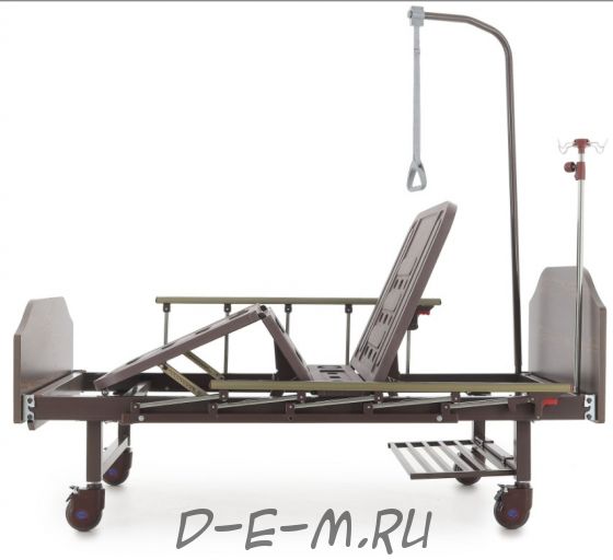 Кровать механическая Med-Mos Е-8 (MM-2024Н-02) (2 функции) ЛДСП с полкой и обеденным столиком