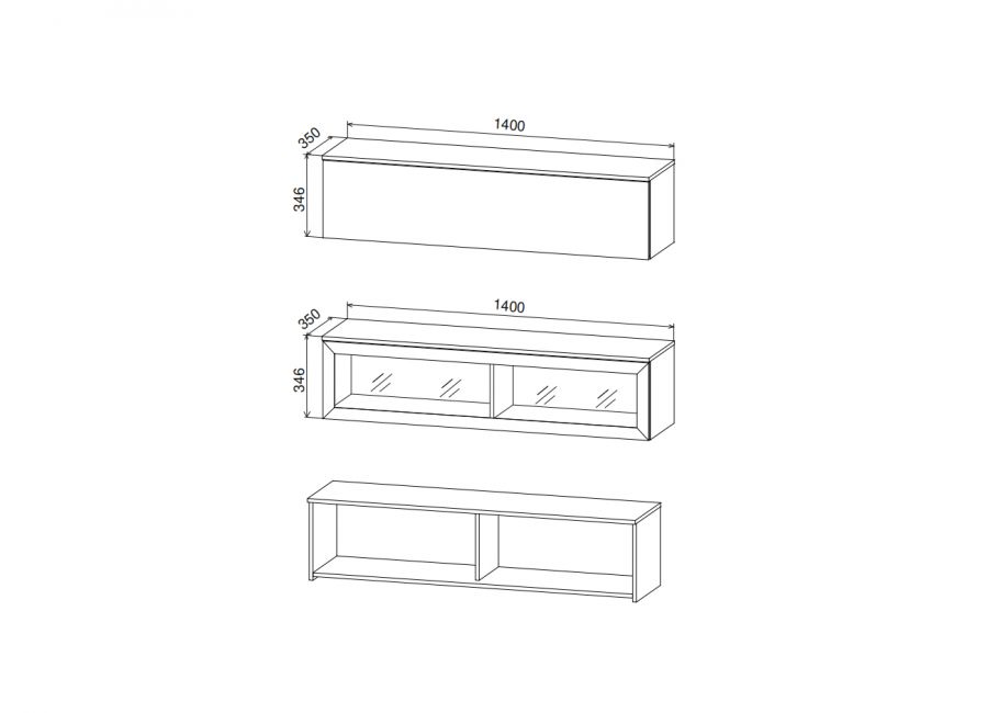 Марли Навесной шкаф МАН 1400.1