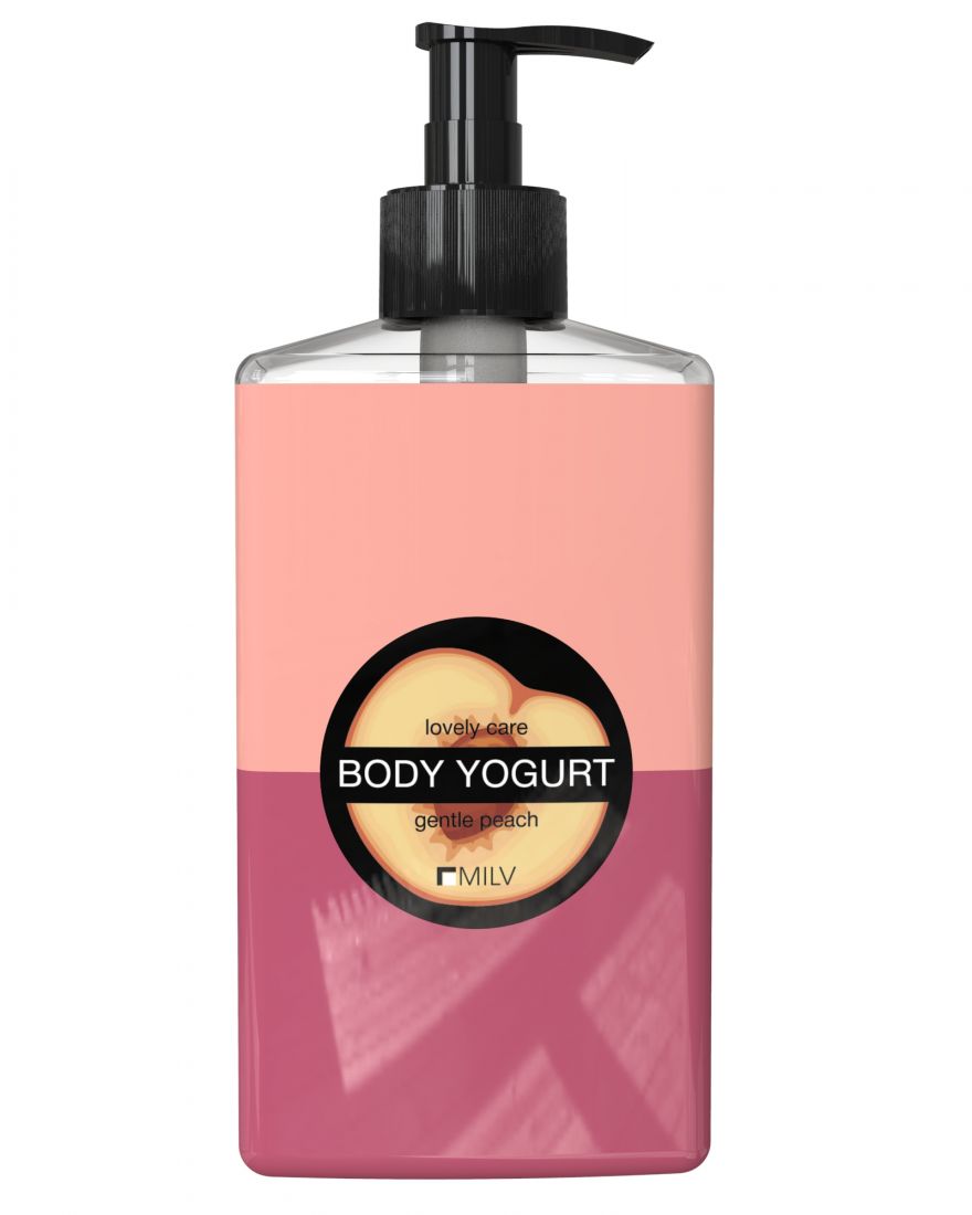 Крем-йогурт Milv 18360 Двухцветный для тела "Персик" 330 г