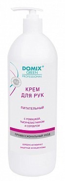 107206 DOMIX Крем для рук ПИТАТЕЛЬНЫЙ с ромашкой,тысячелистником и коллоидным серебром  1л.