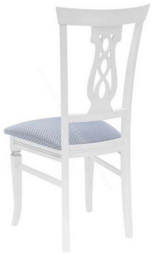 Стул Leset Юта Белый 9003 + патина серебро/жаккард Антина серебро Ж4.04