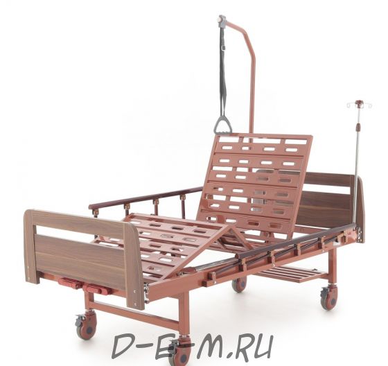 Кровать механическая Med-Mos Е-8 (MM-2024Н-00) (2 функции) ЛДСП с полкой и обеденным столиком
