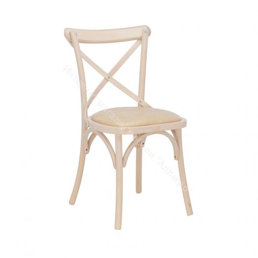 Стул Leset Грид мягкий Белёный дуб/кожзам Ваниль