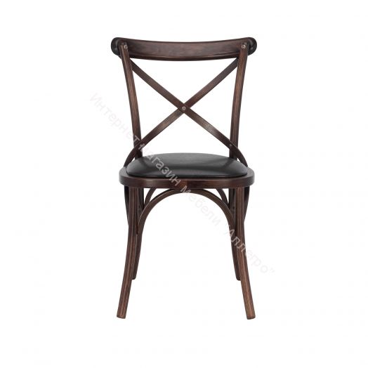 Стул Leset Грид мягкий Тёмный орех/кожзам Шоколад