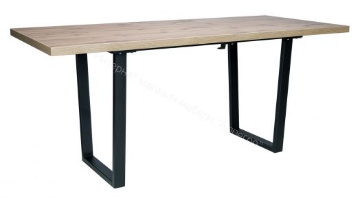 Стол раздвижной Leset Ларс 2Р металл Черный/Дуб вотан