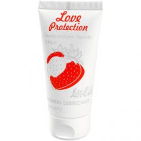 Любрикант на водной основе Lola Games Love Protection Strawberry 50 мл