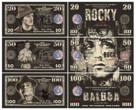 20,50,100 dollars Rocky Balboa (USA) — Рокки Бальбоа. Сильвестр Сталонне.(США).UNC Oz