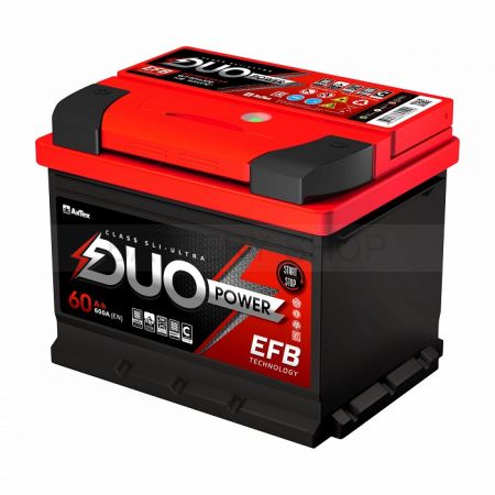 Aктех DUOPower EFB 60Ач 600А прям. пол.