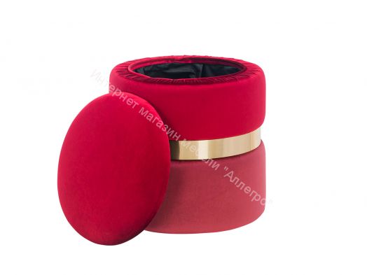 Пуф Leset Голди YD-13B/19B велюр красный/бордовый