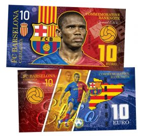 10 EURO Katalonia — Samuel Eto’o. Legends of FC Barselona. (Самюэль Это)​.UNC ЯМ Oz