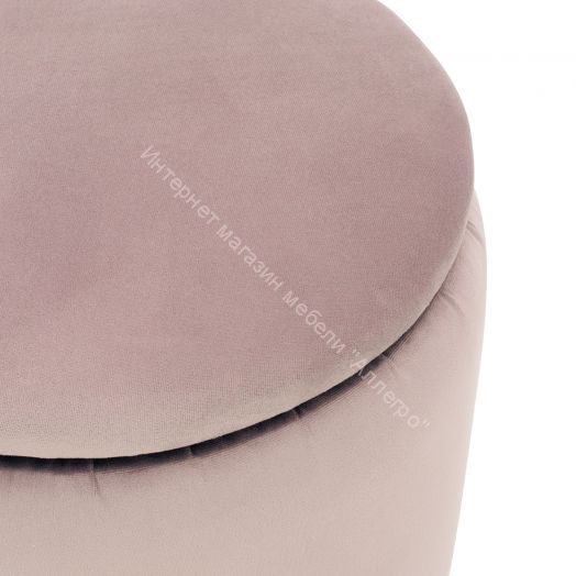 Пуф Leset Йорк V37 велюр бежево-розовый