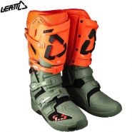 Мотоботы Leatt 5.5 FlexLock Enduro, Зелёно-оранжевые