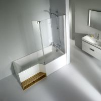 Ванна акриловая асимметричная Jacob Delafon Bain Douche Neo 180x90 R E6D004R-00 схема 1