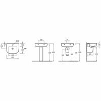 Раковина Jacob Delafon Odeon Up E473 подвесная схема 2