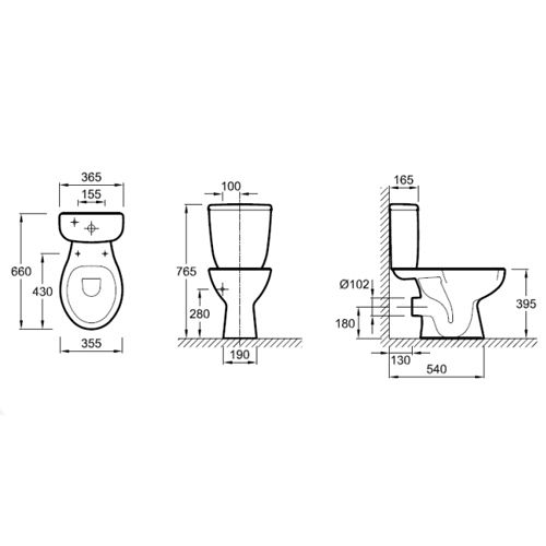 Унитаз Jacob Delafon Brive E0383N-00 в комплекте с бачком ФОТО