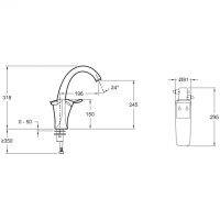 Смеситель для кухни Jacob Delafon Carafe E18865-VS Сталь схема 6