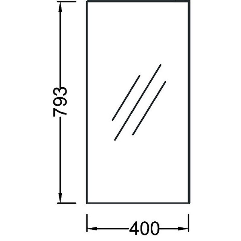 Зеркало подвесного типа Jacob Delafon Pop Laminar 40 EB407-NF схема 4