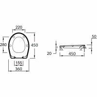 Сиденье для унитаза Jacob Delafon Presquile E70016-00 с микролифтом схема 4