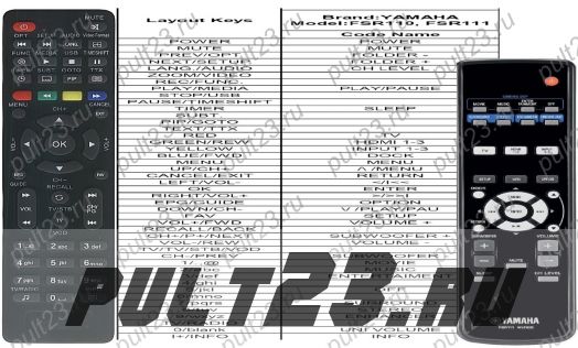 YAMAHA FSR110, FSR111, WV21820, YRS-1100, YRS-2100, YSP-2200