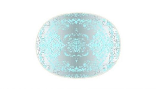 коврик BANYOLIN Velvet 60*100 (1шт.) Узор, овал, голубой