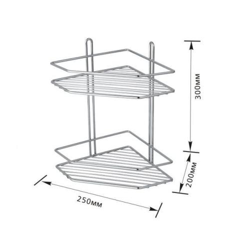 Полка 2-х ярусная угловая 250х200х300 (ЕК-012)