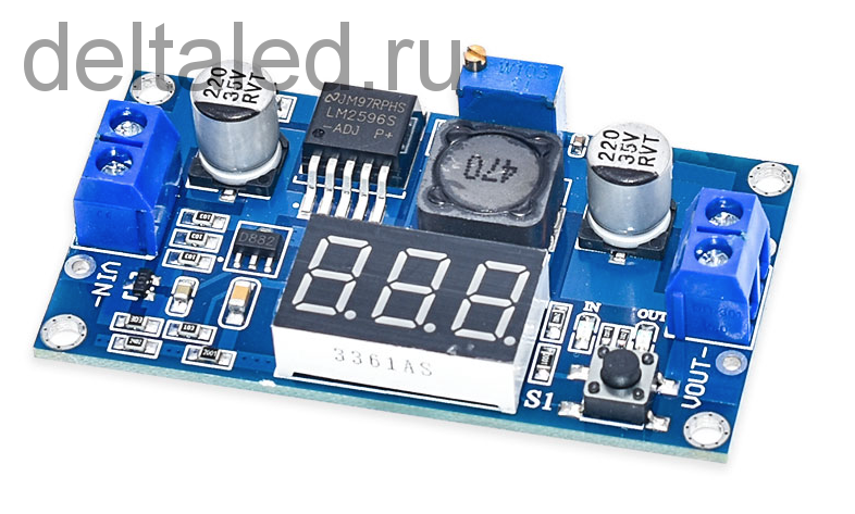 LM2596S 3А понижающий преобразователь. Входящее напряжение до 35 Вольт