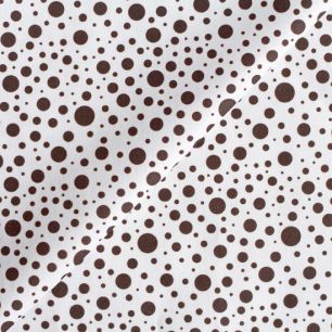 Хлопок - горошек Темно-шоколадные пузырики в молоке 50х37 см limit