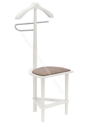 Вешалка напольная со стулом Leset Атланта белый