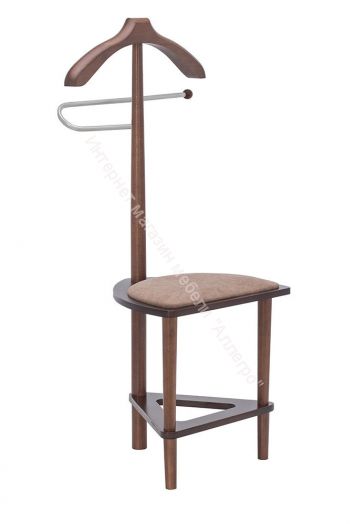 Вешалка напольная со стулом Leset Атланта орех