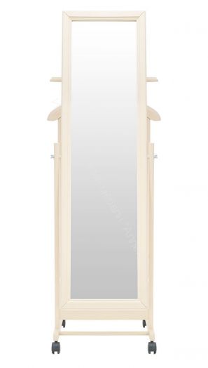 Вешалка напольная с зеркалом Leset Сиэтл слоновая кость
