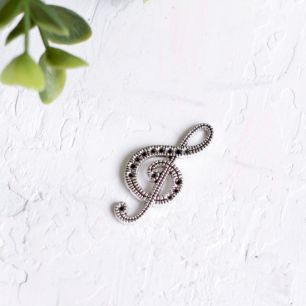 Подвеска металлическая - Скрипичный ключ