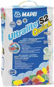 Клей Mapei Ultralite S2 Quick для плитки и камня Белый 15 кг