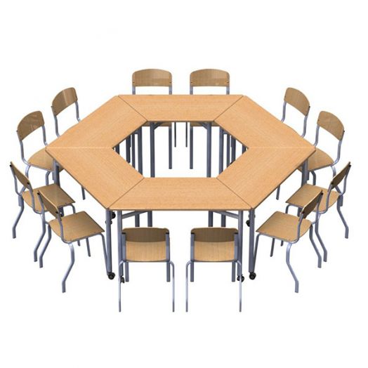 Комбинация столов для групповых занятий IT-K10 2371х2080х580/820 мм