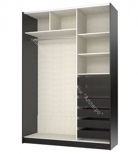 Шкаф-купе "Марвин-3 Белый глянец/Дуб феррара