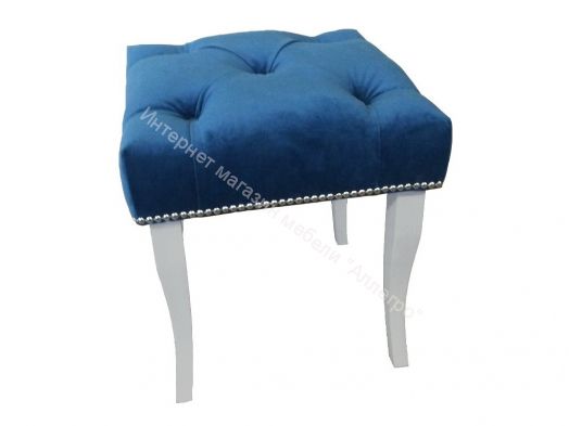 Банкетка малая Риал бирюза опоры белые