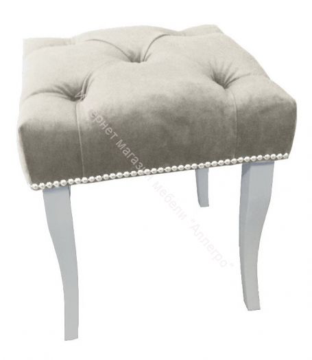 Банкетка малая Риал ваниль опоры белые