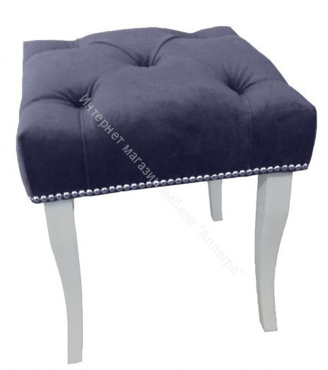 Банкетка малая Риал серый опоры белые