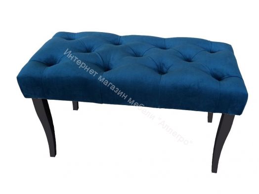 Банкетка большая Риал бирюза опоры черные