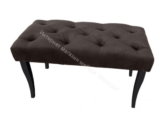 Банкетка большая Риал коричневая опоры черные